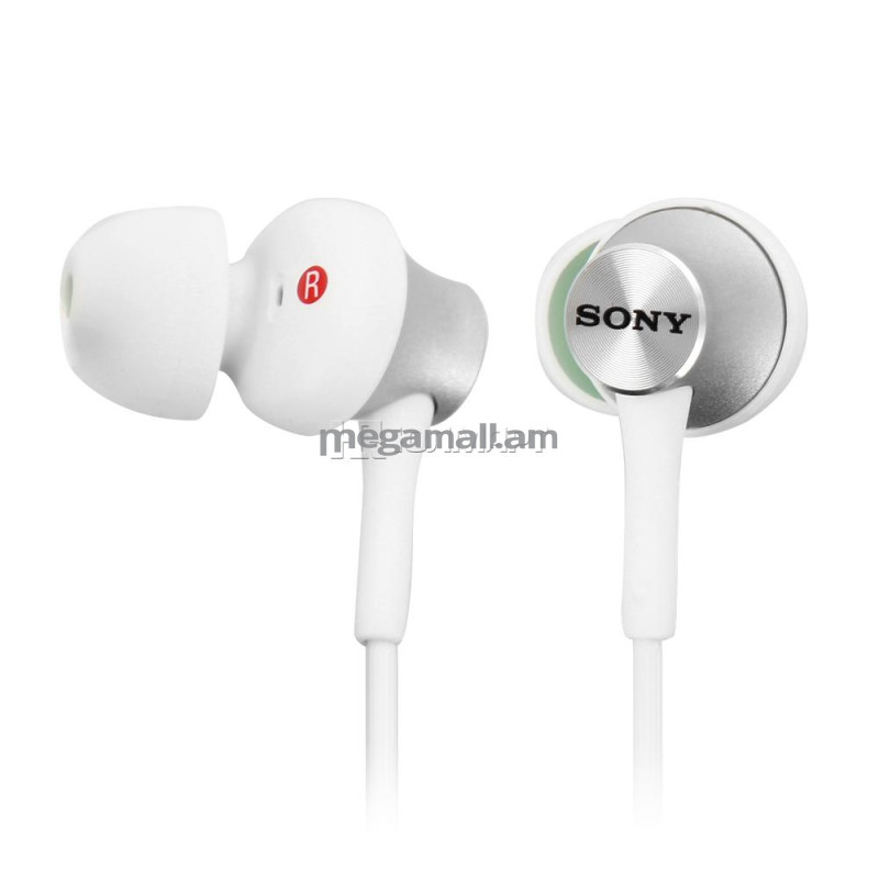 Наушники Sony MDR-EX450APW, белый, с микрофоном