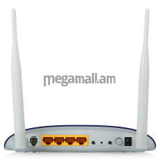 adsl модем TP-Link TD-W8960N, внешний, ADSL2+, Annex A, wifi 802.11n 300Mbps, 2x2 MIMO,  4xLAN, ADSL spliter