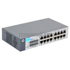 коммутатор HP 1410-16  Switch, J9662A, 16 ports 10/100, 19" 1U
