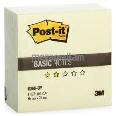 блок-кубик Post-it Basic, желтый, 76х76 мм, 400 листов 636R-BY