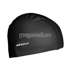 Шапочка для плавания MESUCA MEA, прорезиненная ткань, черный