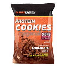 Печенье протеиновое Pure Protein, шоколадное с кусочками шоколада (12 шт), 960 г