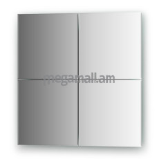 Упаковка 4 шт зеркальной плитки EVOFORM BY 1428 с фацетом 5 мм, форма плитки квадрат 25х25 см