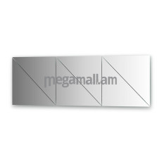 Упаковка 6 шт зеркальной плитки EVOFORM BY 1521 с фацетом 10 мм, форма плитки треугольник 40х40 см
