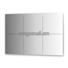 Упаковка 6 шт зеркальной плитки EVOFORM BY 1533 с фацетом 15 мм, форма плитки квадрат 40х40 см