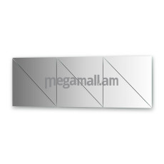 Упаковка 6 шт зеркальной плитки EVOFORM BY 1545 с фацетом 15 мм, форма плитки треугольник 40х40 см
