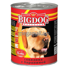 Упаковка консервов 9 шт ЗООГУРМАН BIG DOG (говядина с бараниной) 9 шт х 850 г (492 / 4640001310492)