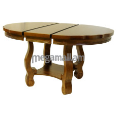 Стол раскладной фигурная столешница 3648, размер 107(137)х107 см, цвет темный дуб (4607128057716) [2]