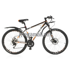 Велосипед Stels Navigator 770 D 26 (2014), колеса 26", рама 17.3", 27 скоростей, черный/ белый/ оранжевый