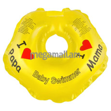 Круг на шею Baby Swimmer желтый, с рождения 3-12кг, BS21Y, (4612733260222)