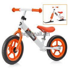 Беговел Small Rider Combo Racer 2 в 1 бело-оранжевый, с лыжами и колесами / 2220037587871