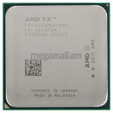 AMD FX-4300 Black Edition, 3.80ГГц, 4 ядра, 4+4МБ, Socket AM3+, OEM, FD4300WMW4MHK