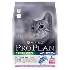 Корм Purina Pro Plan Sterilised feline Adult 7+ with Turkey dry (10 кг) (12263189 / 7613034989314)