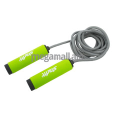 Скакалка STARFIT RP-105 со вспененной ручкой, зеленый/черный, 4670017715622