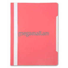 папка скоросшиватель Бюрократ, с прозрачным верхним листом, А4, розовая (упаковка 20 шт) [PS20pink]