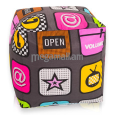 Пуфик Pufmix Boss, жаккард, принт "собака", 1070 (4603727036244)