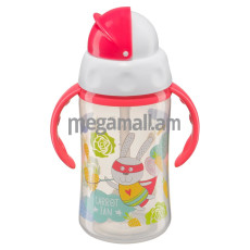 Поильник Happy Baby с трубочкой и ручками (240 мл) FEEDING CUP 14004/Red