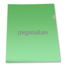 папка-уголок Бюрократ, А4, 0,18мм, прозрачная, плотная, зеленая (упаковка 20 шт) [E310/1gr]