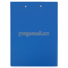 папка планшет Бюрократ, пластик 1,2мм, синяя [PD602blu]