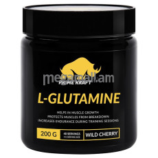 Глютамин Prime Kraft L-Glutamine (дикая вишня), 200 г