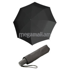 Зонт мужской Derby Fiberglas, 3 сложения, полный автомат, чёрный [744166P] [9003034143799]
