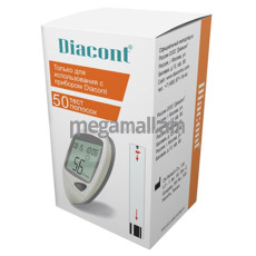 Тест-полоски Diacont д/определения уровня глюкозы в крови, 50 шт