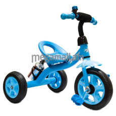 Велосипед трехколесный Zilmer Сильвер Люкс колеса EVA 10/8, сталь, бутылка, звонок, синий (ZIL1808-021 / 14680213048445)