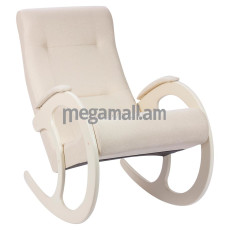 Кресло-качалка Комфорт Модель 3, дуб шампань, обивка рогожка молочный