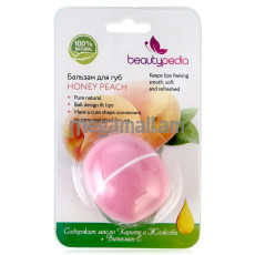 бальзам для губ Beautypedia Персик, 7 гр, натуральный, с маслами ши, жожоба и витамином E [2000531693915]