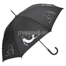 зонт трость женский Doppler Fantasy, полуавтомат, рисунок кошки на чёрном фоне [740765F] [9003034092356]