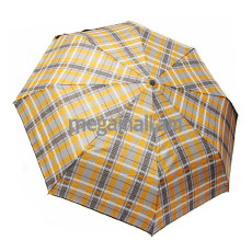 зонт женский Derby Trio, 3 сложения, автомат, жёлтая клетка [7440265PT6] [9003034001464]