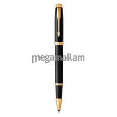 ручка-роллер Parker "IM Core Black GT", 0,8 мм, чёрная, корпус чёрный/золото, съемный колпачок, подарочная упаковка [1931659]
