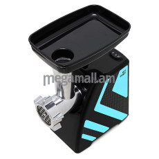 мясорубка KITFORT КТ-2101-1 Carnivora, 1500 Вт, черная/голубая