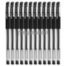 ручка гелевая Deli, 0,5 мм, резиновая манжета, черная (упаковка 12 шт) [E6600black]