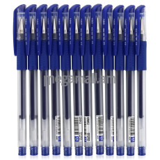 ручка гелевая Deli, 0,5 мм, резиновая манжета, синяя (упаковка 12 шт) [E6600blue]