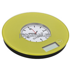 весы кухонные ENERGY EN-427, 7 кг, часы, зеленый