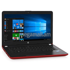ноутбук HP 14-bs015ur, 1ZJ60EA, 14" (1366x768), 4GB, 500GB, Intel Pentium N3710, Intel HD Graphics, LAN, WiFi, BT, Win10, red, красный