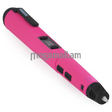 3D ручка Feizerg F001, розовый + набор для объемного рисования: пластик 10 цветов, трафареты 20 шт. (FS001)