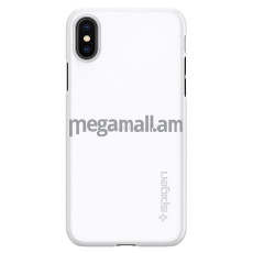 Apple iPhone X, крышка, Spigen Case Thin Fit, белый, 057CS22112