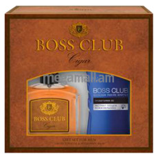 парфюмерный набор мужской Boss Club Cigar туалетная вода, 100 мл + бальзам после бритья, 150 мл [2001010812] [4607084092158]