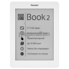 Reader Book 2 6" 4Gb white/black, белый/черная