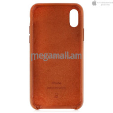 Apple iPhone X, крышка, Apple Leather Case, коричневый, MQTA2ZM/A