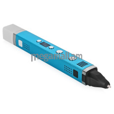 3D ручка Myriwell-3 RP100С с LCD дисплеем, голубой металлик + набор пластика PLA для мальчиков (RP100CB4M)