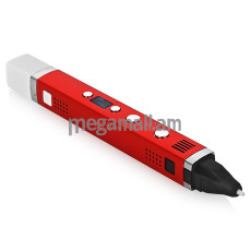 3D ручка Myriwell-3 RP100С с LCD дисплеем, красный металлик + набор пластика PLA (RP100CR4Д)
