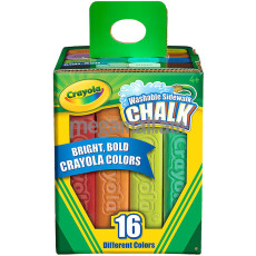 Crayola լվացվող կավիճներ դրսում նկարելու համար, 16 հատ