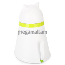 Контейнер+миска для кошки Qualy Kitt белая (QL10093-WH)