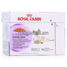 Упаковка паучей 12 шт Royal Canin Sterilised в соусе (85 г x 12 шт)