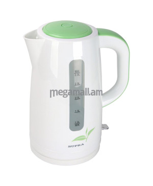 чайник Supra KES-3012, 3 л, пластик, белый/зеленый